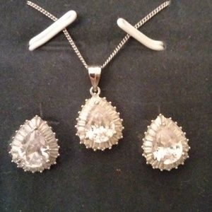 Sterling Silver Necklace Set